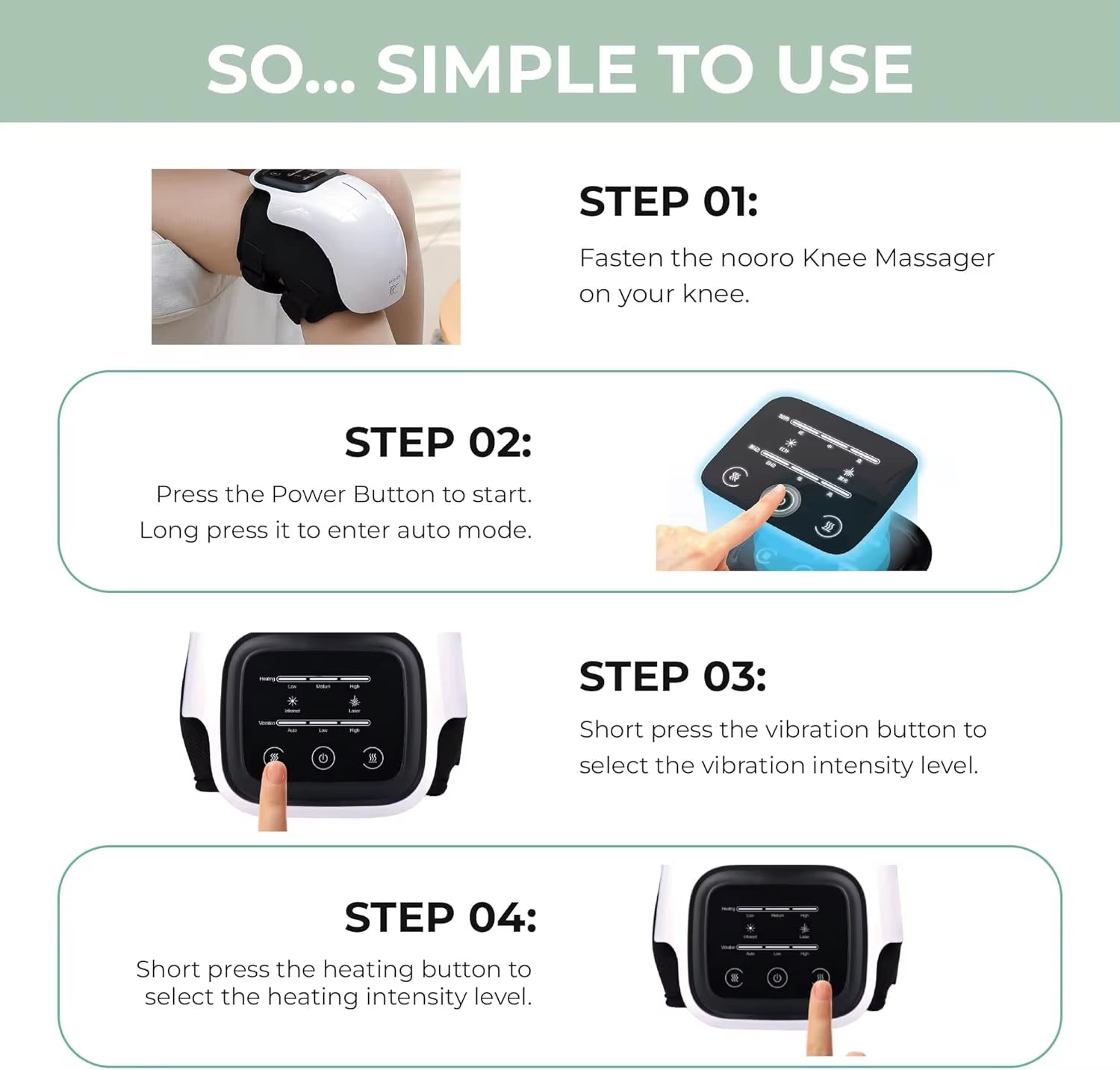 Cordless Knee Massager with LED Screen Infrared Heat and Vibration Knee Pain Relief for Swelling Stiff Joints Stretched Ligament