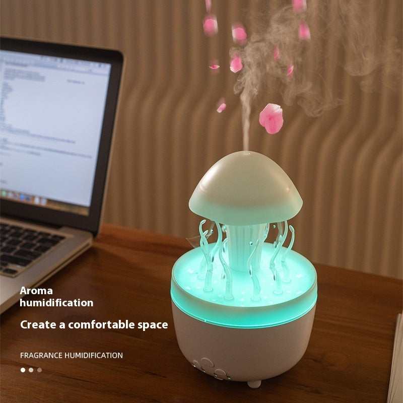 Rotating Water Drop Aroma Diffuser Household Colorful Night Lamp